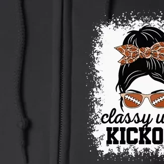 Classy Until Kickoff American Football Lover Game Day Full Zip Hoodie