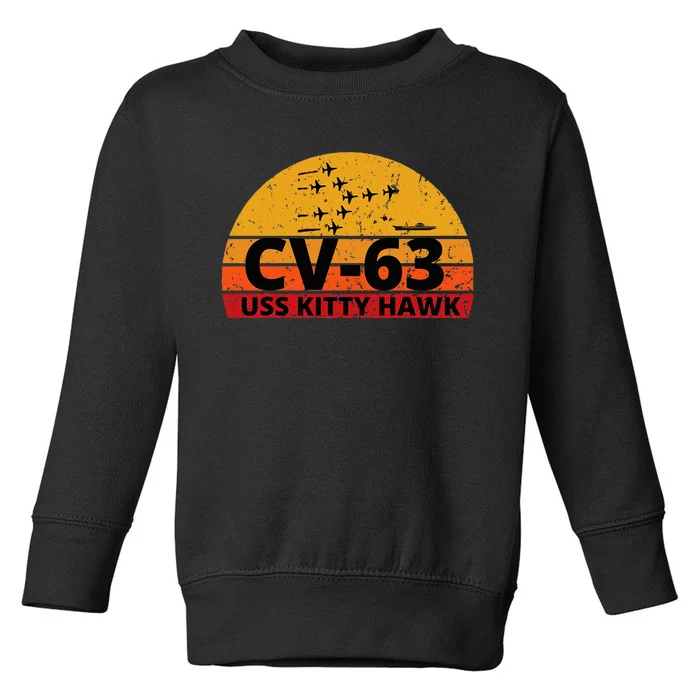 Cv63 Uss Kitty Hawk Aircraft Carrier Toddler Sweatshirt