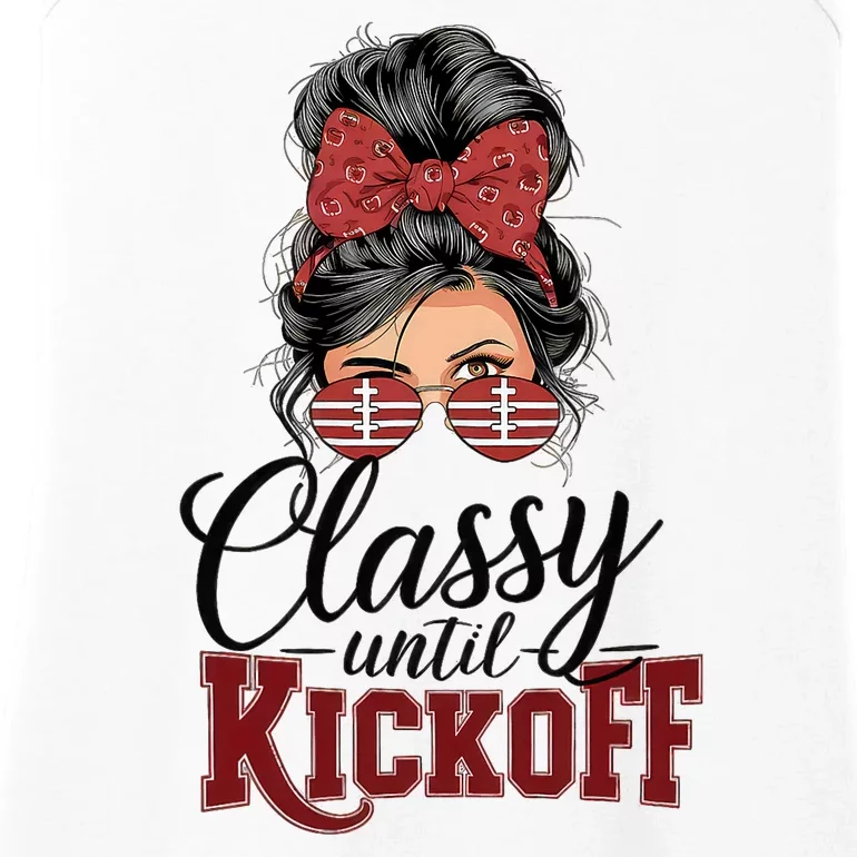 Classy Until Kickoff American Football Mom Ladies Essential Tank