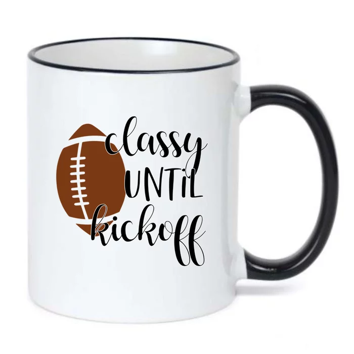 Classy Until Kickoff Cute Gift Black Color Changing Mug