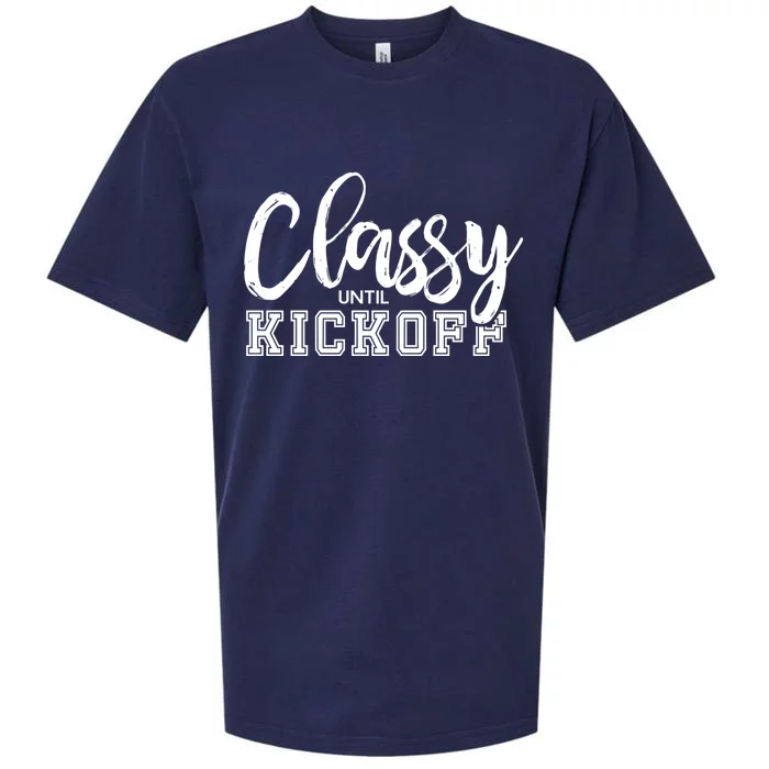 Classy Until Kickoff Crazy Sports Team Fan Gift Sueded Cloud Jersey T-Shirt