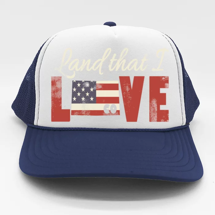 Colorado Usa Land That I Love Patriotic Gift Trucker Hat