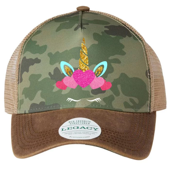 Cute Unicorn Lover With Hearts Crown Valentines Day Cute Gift Legacy Tie Dye Trucker Hat