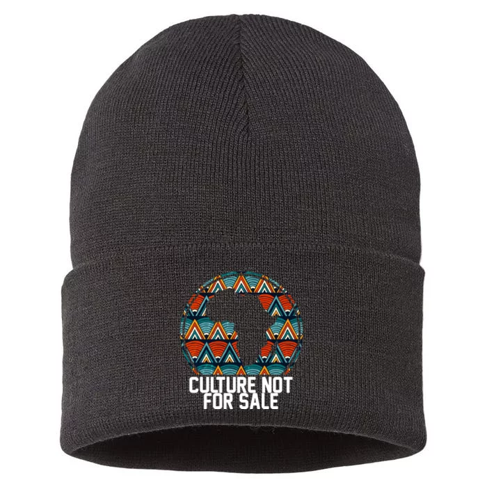 Culture Not For Sale Black History African Pride Sustainable Knit Beanie