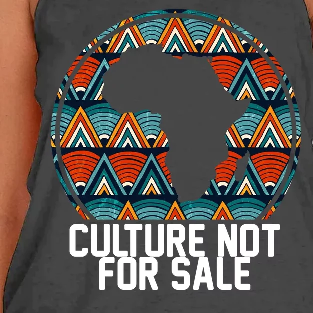 Culture Not For Sale Black History African Pride Women's Knotted Racerback Tank