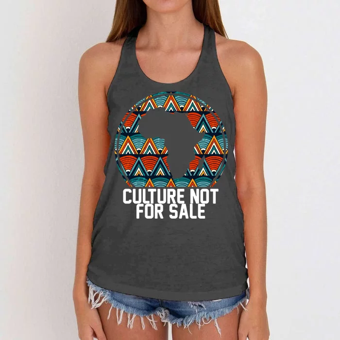 Culture Not For Sale Black History African Pride Women's Knotted Racerback Tank