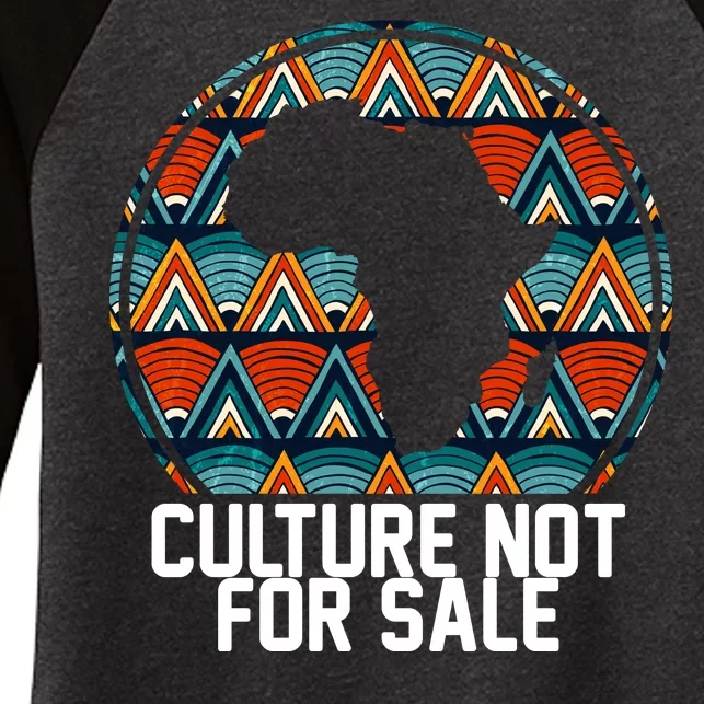 Culture Not For Sale Black History African Pride Women's Tri-Blend 3/4-Sleeve Raglan Shirt