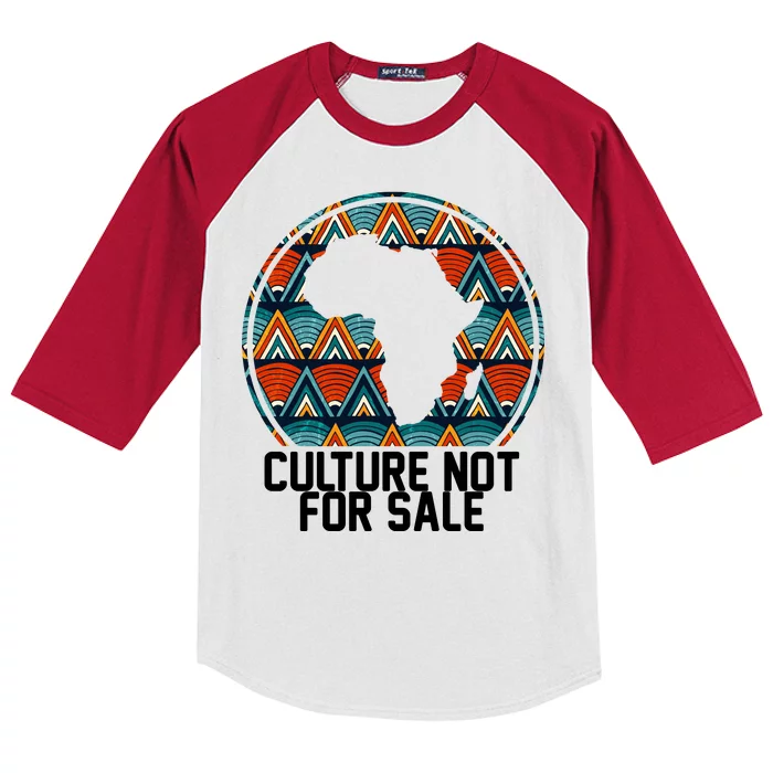 Culture Not For Sale Black History African Pride Kids Colorblock Raglan Jersey