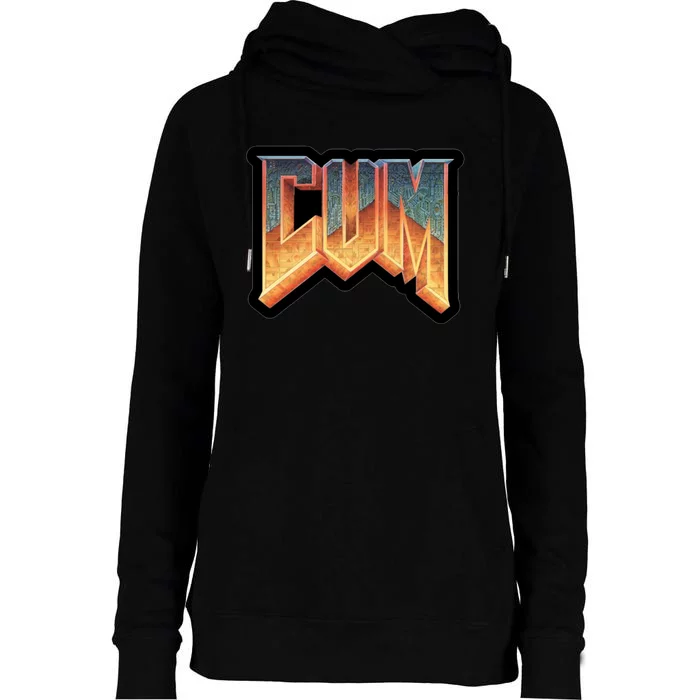 Cum Doom Womens Funnel Neck Pullover Hood