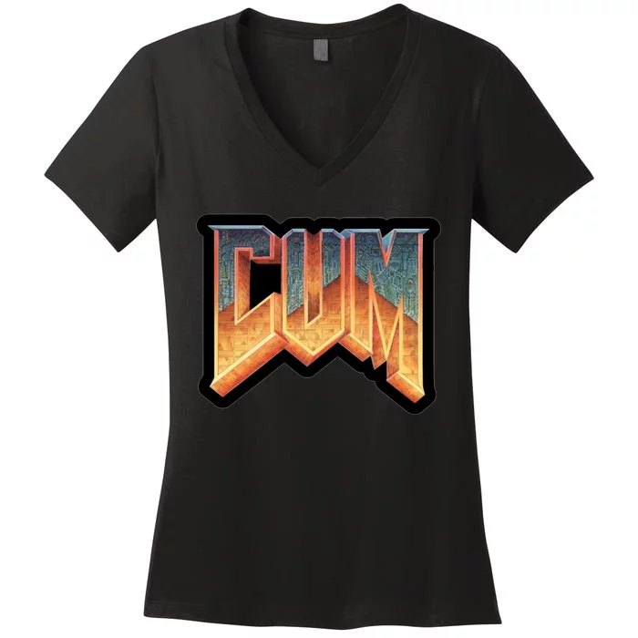 Cum Doom Women's V-Neck T-Shirt