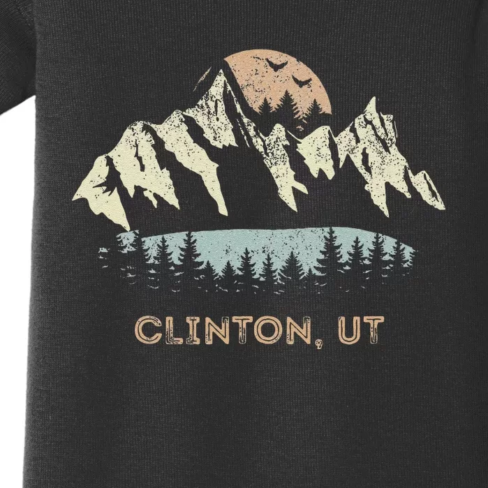 Clinton Utah Mountain Sunset Sunrise Ut Baby Bodysuit