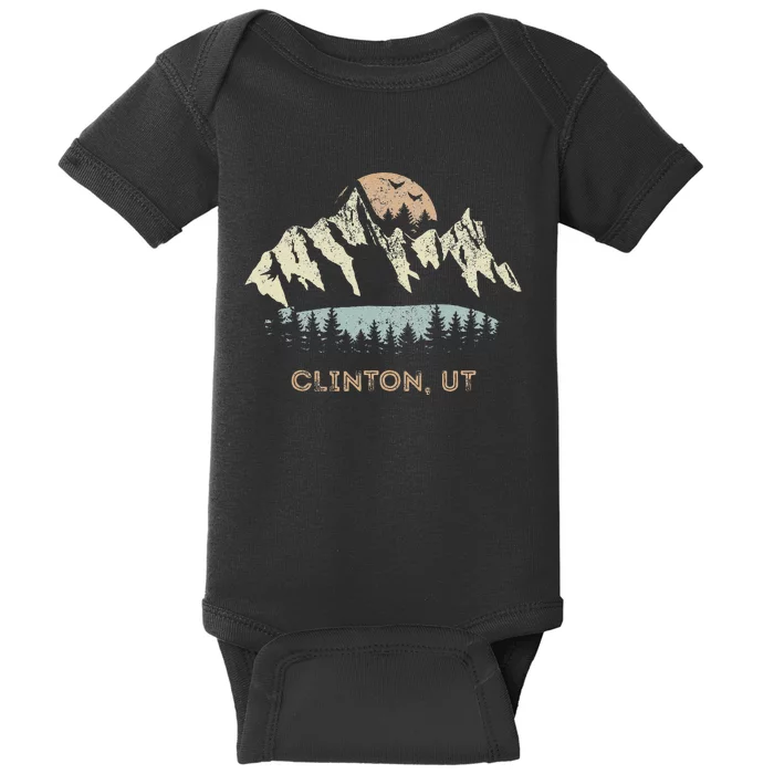 Clinton Utah Mountain Sunset Sunrise Ut Baby Bodysuit