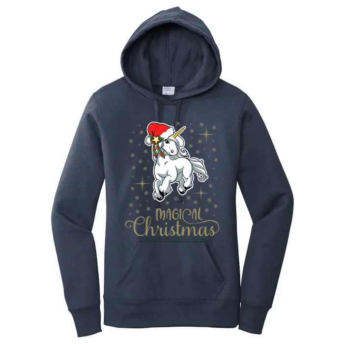 Christmas Unicorn Magical Xmas Women's Pullover Hoodie