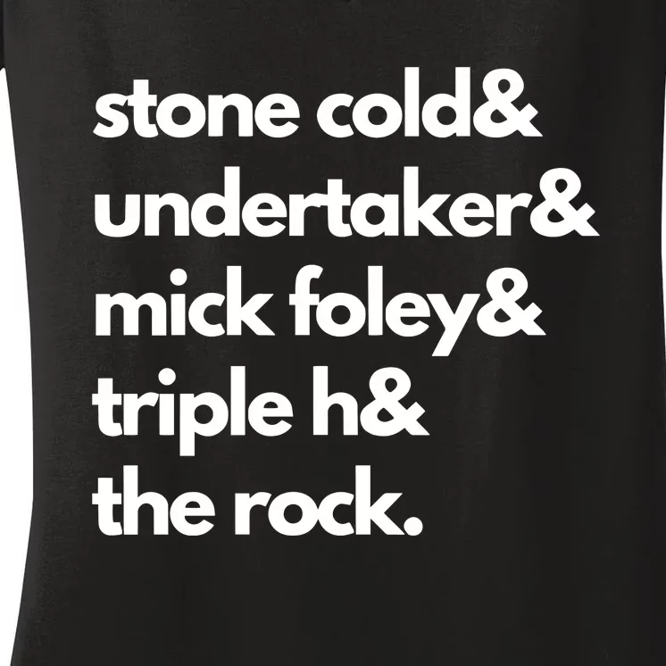 Cold Undertaker Mick Fole Triple Women's V-Neck T-Shirt