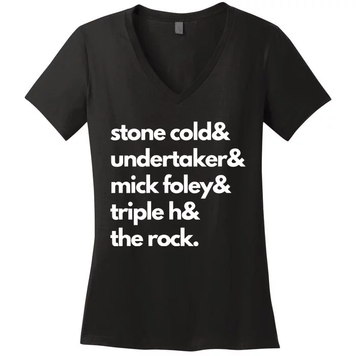 Cold Undertaker Mick Fole Triple Women's V-Neck T-Shirt