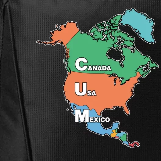 Canada Usa Mexico Cum Map City Backpack