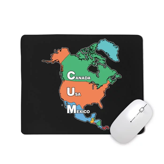 Canada Usa Mexico Cum Map Mousepad