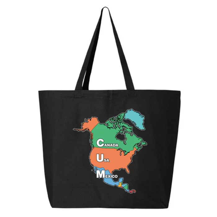 Canada Usa Mexico Cum Map 25L Jumbo Tote