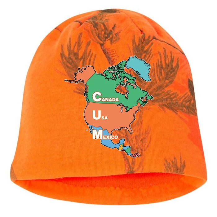 Canada Usa Mexico Cum Map Kati - Camo Knit Beanie