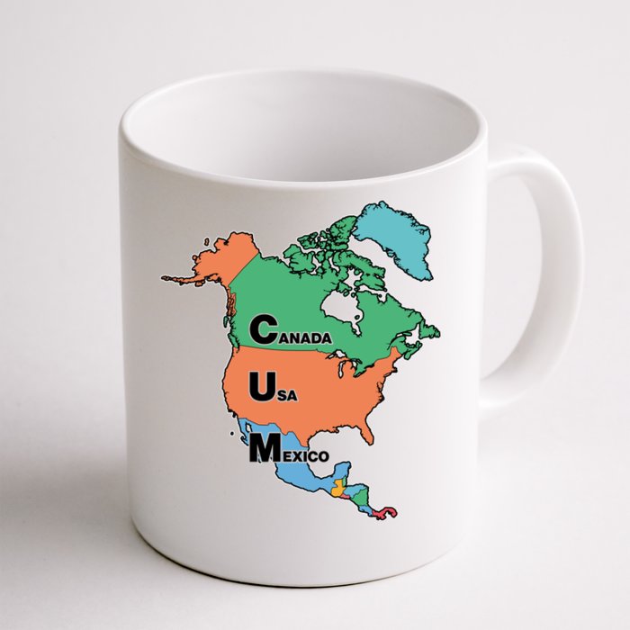 Canada Usa Mexico Cum Map Front & Back Coffee Mug