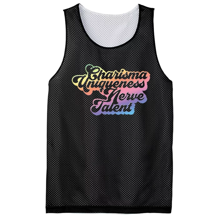 Charisma Uniqueness Nerve Talent Drag Race Queen Mesh Reversible Basketball Jersey Tank