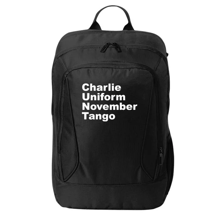 Charlie Uniform November Tango City Backpack