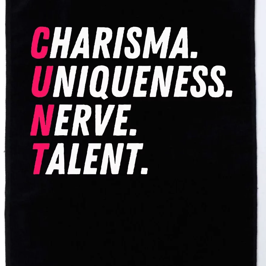 Charisma Uniqueness Nerve Talent Drag Race Queen Quote Platinum Collection Golf Towel