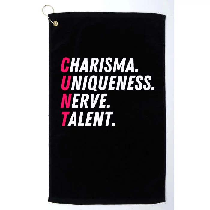 Charisma Uniqueness Nerve Talent Drag Race Queen Quote Platinum Collection Golf Towel