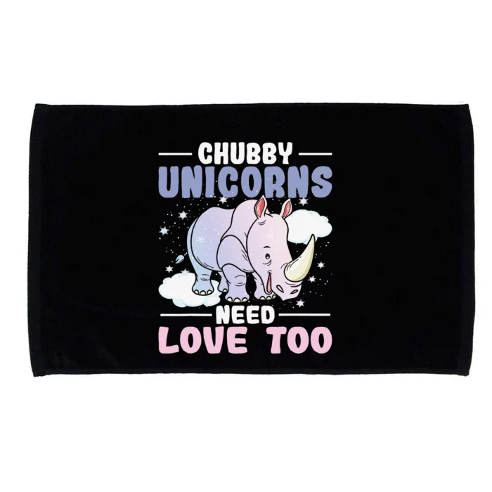 Chubby Unicorns Need Love Too Zookeeper Rhino Rhinoceros Microfiber Hand Towel