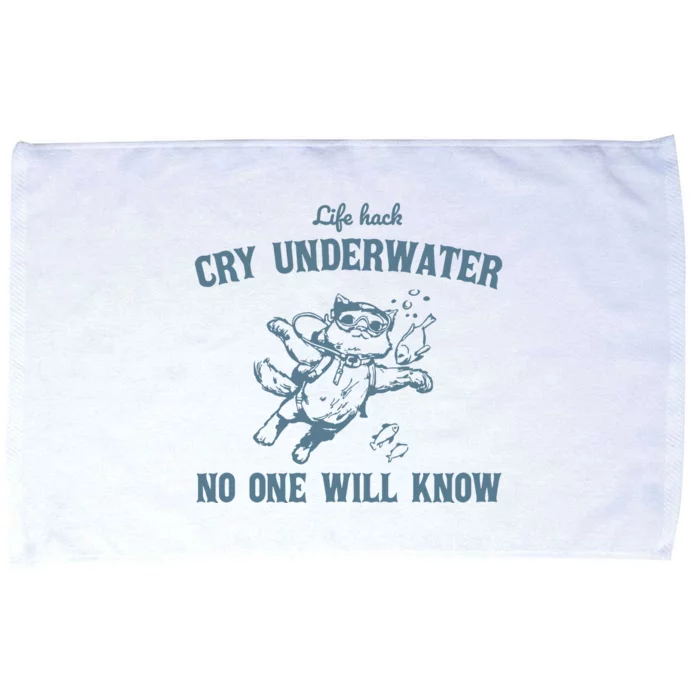 Cry Underwater No One Will Know Retro Microfiber Hand Towel