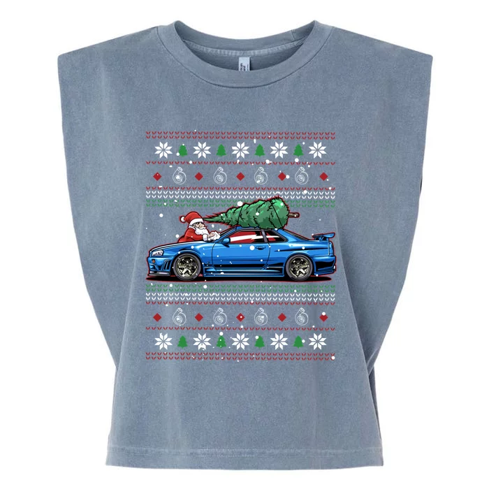 Christmas Ugly Nissan Skyline R34! Best Car Guy Gift! Classic Garment-Dyed Women's Muscle Tee