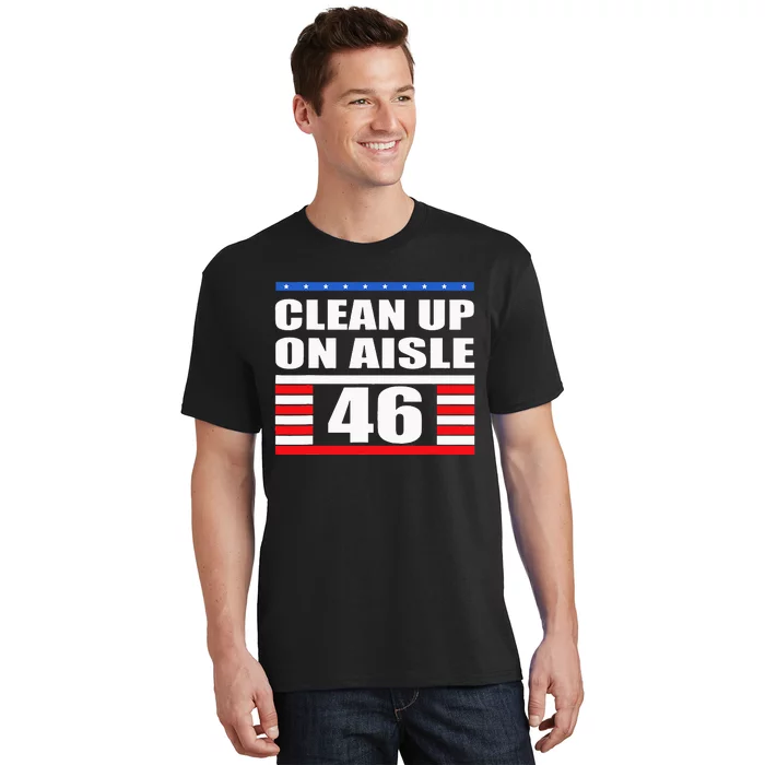 Clean Up On Aisle 46 Impeach Biden 8646 Resign T-Shirt