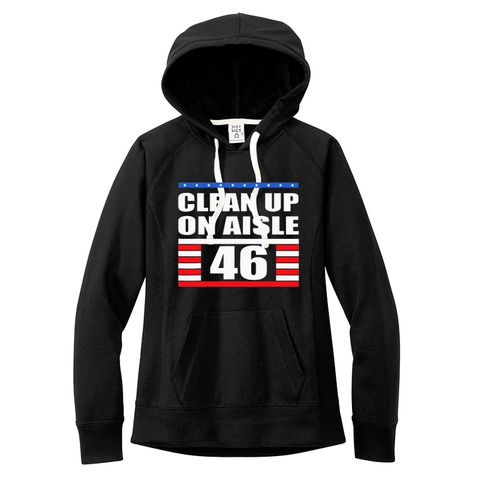 Clean Up On Aisle 46 Impeach Biden 8646 Resign Women's Fleece Hoodie