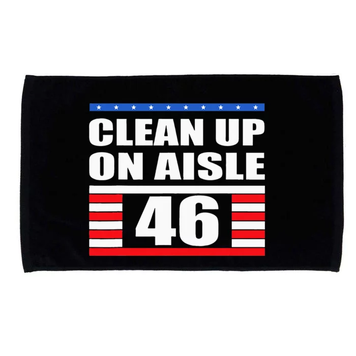 Clean Up On Aisle 46 Impeach Biden 8646 Resign Microfiber Hand Towel