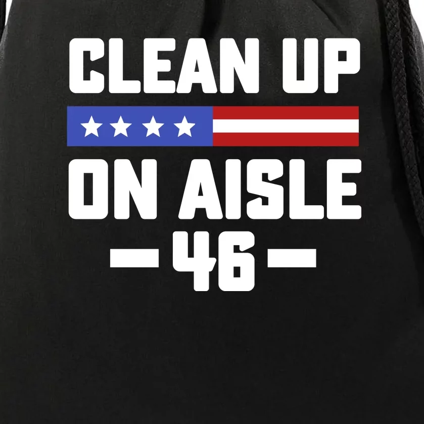 Clean Up On Aisle 46 Drawstring Bag