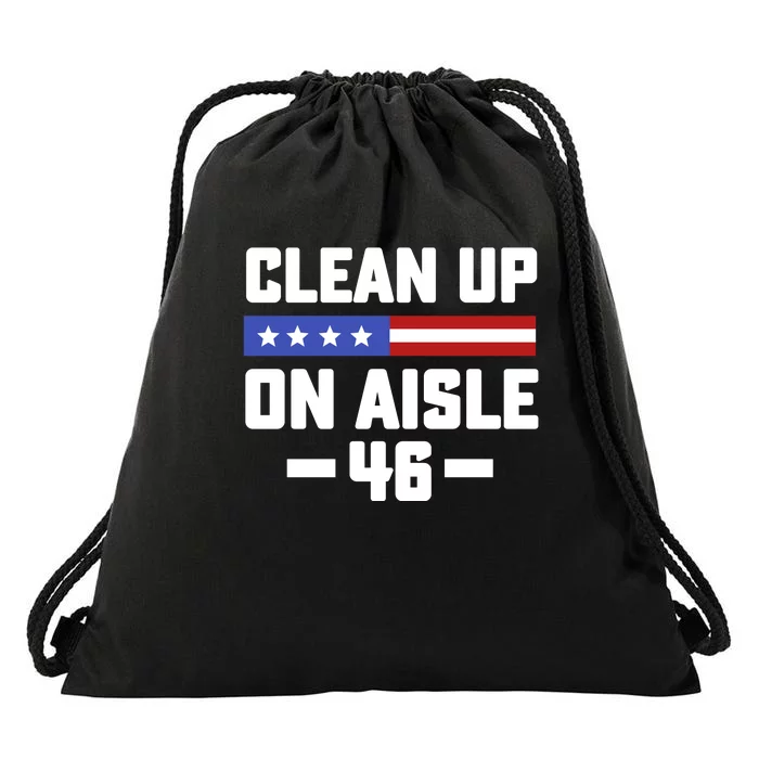 Clean Up On Aisle 46 Drawstring Bag