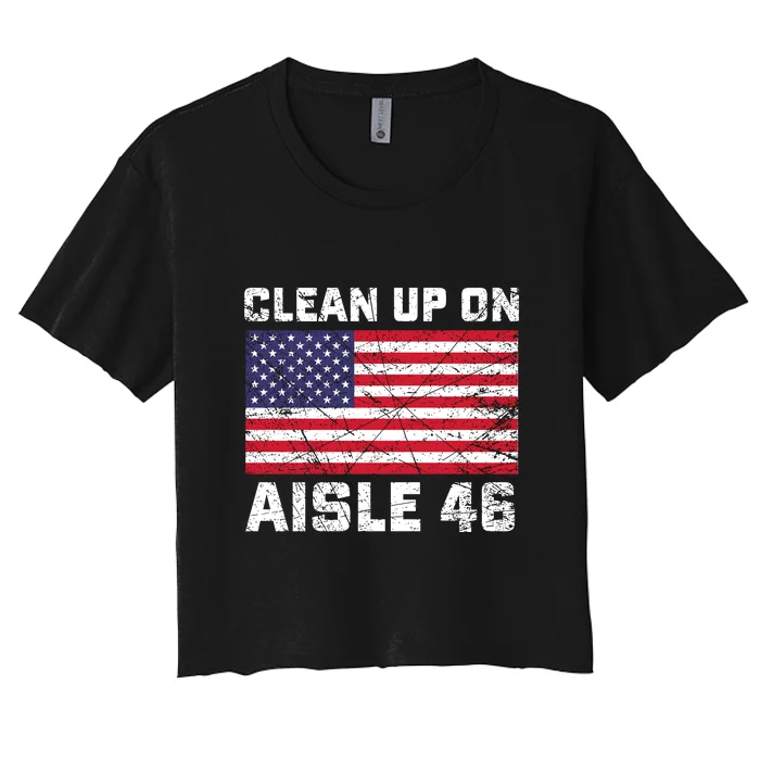 Clean Up On Aisle 46 Shirt Women's Crop Top Tee