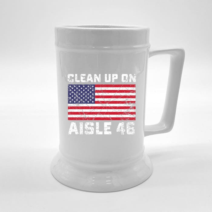 Clean Up On Aisle 46 Shirt Front & Back Beer Stein