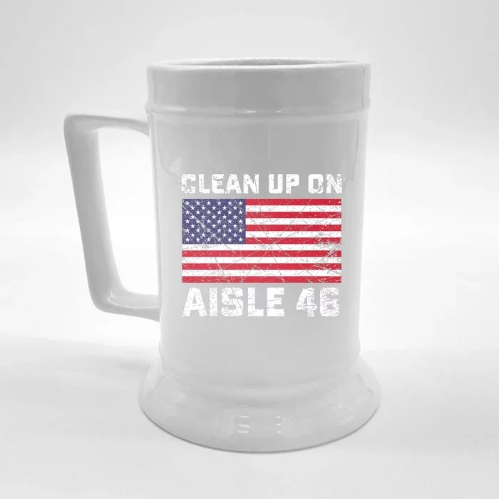 Clean Up On Aisle 46 Shirt Front & Back Beer Stein