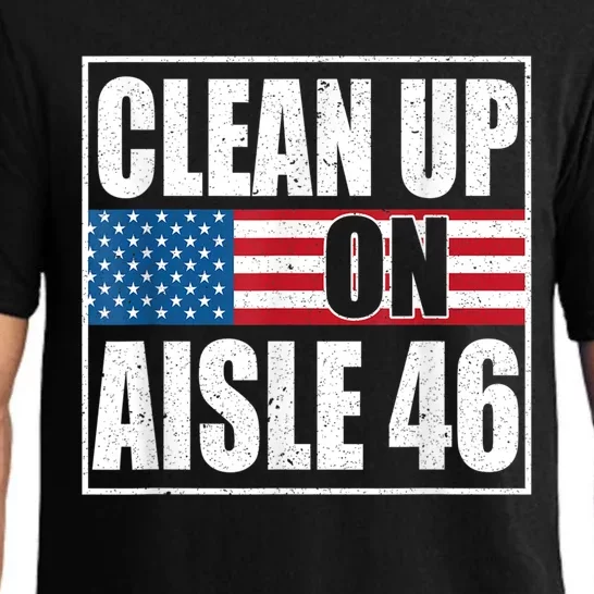 Clean Up On Aisle 46 American Flag Pajama Set