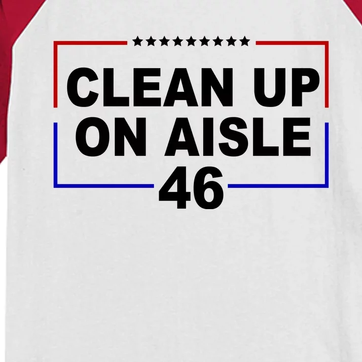 Clean Up On Aisle 46 Anti Biden Kids Colorblock Raglan Jersey