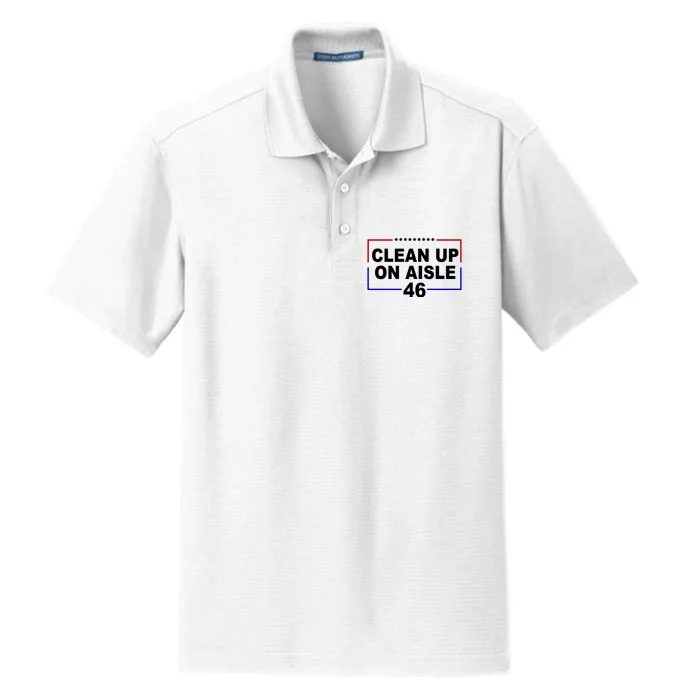 Clean Up On Aisle 46 Anti Biden Dry Zone Grid Performance Polo