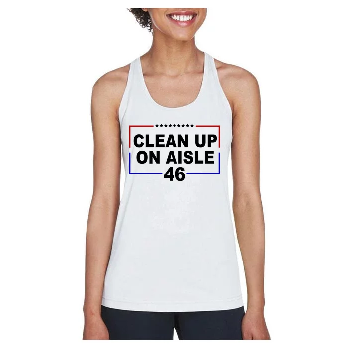 Clean Up On Aisle 46 Anti Biden Women's Racerback Tank