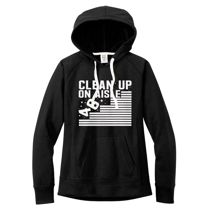 Clean Up On Aisle 46 Impeach Biden Sarcastic Anti Biden 86 46 Women's Fleece Hoodie