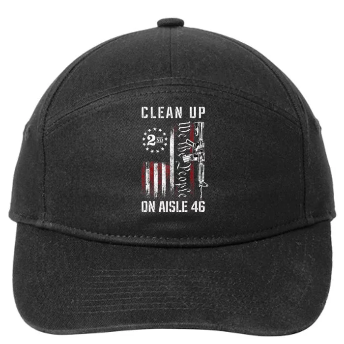 Clean Up On Aisle 46 We The People American Flag AR 15 7-Panel Snapback Hat