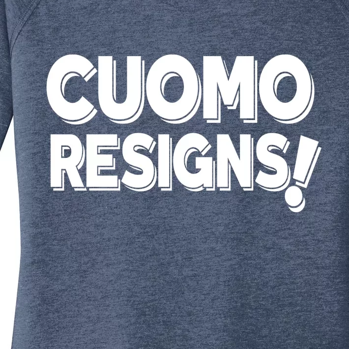 Cuomo Resigns Women's Perfect Tri Tunic Long Sleeve Shirt