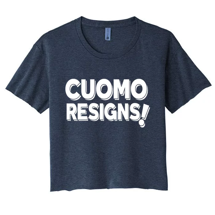 Cuomo Resigns Women's Crop Top Tee