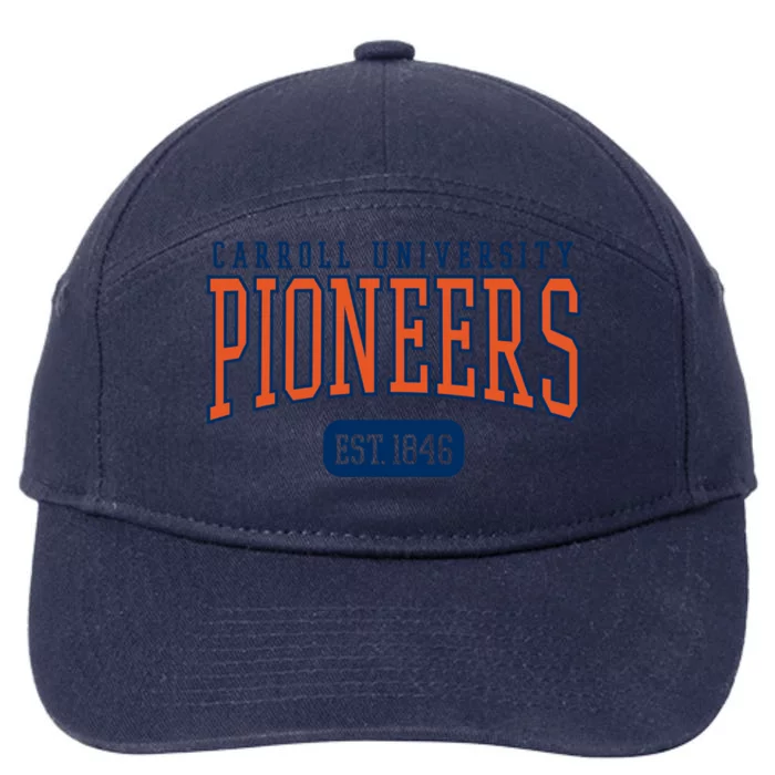 Carroll University Pioneers Est Date Gift 7-Panel Snapback Hat