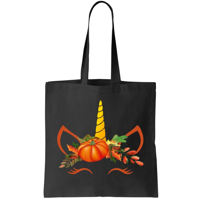 Cute Unicorn Pumpkin For Halloween Thanksgiving Tote Bag