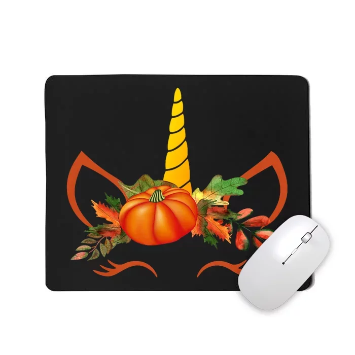 Cute Unicorn Pumpkin For Halloween Thanksgiving Mousepad